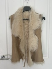 Beige sheepskin gilet for sale  UK