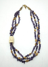 Amethyst necklace three for sale  STOKE-ON-TRENT