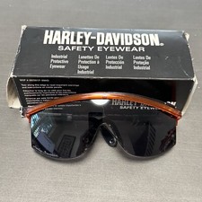 Óculos de segurança Harley Davidson lente cinza capa dura HD201, armação laranja NOVA chama comprar usado  Enviando para Brazil