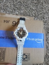 Relógio analógico digital quartzo pulseira branca mostrador preto CASIO G-SHOCK GA-700 comprar usado  Enviando para Brazil