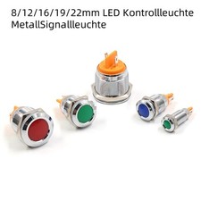 LED Kontrollleuchte MetallSignallleuchte Signallampe Wasserdicht 8/12/16/19/22mm comprar usado  Enviando para Brazil