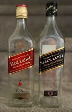 Garrafas de uísque escocês Johnny Walker Red Label e Black Label (vazias) / 750 ml, usado comprar usado  Enviando para Brazil