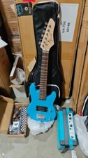 Guitarra elétrica infantil azul mini com amplificador 110V samrt juntos 148 comprar usado  Enviando para Brazil