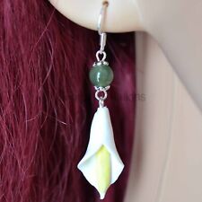 Calla lily earrings for sale  SWINDON