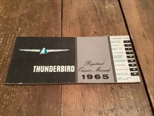 1965 FORD THUNDERBIRD MANUAL DO PROPRIETÁRIO ORIGINAL CAIXA DE LUVAS T-BIRD LIVRO Bom e Limpo comprar usado  Enviando para Brazil