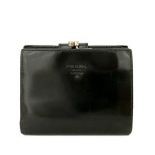 Usado, Carteira bifold PRADA logotipo couro envernizado preta/7BH1556 comprar usado  Enviando para Brazil