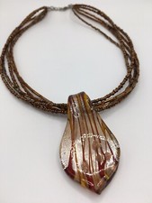 Blown Glass And Bead Necklace  segunda mano  Embacar hacia Mexico