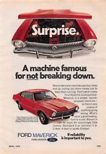 Ford Maverick 1972 2 Portas Sedan Padrão 6 V-8 2 ou 4 Portas Antigo Revista Impressão Anúncio comprar usado  Enviando para Brazil