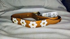 Alça de guitarra Michael Kors marrom com alça de flores brancas nova com etiquetas comprar usado  Enviando para Brazil