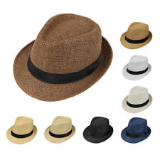 Unisex straw fedora d'occasion  Expédié en Belgium