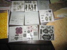 LOTE, 9 CONJUNTOS DE CARIMBOS DE BORRACHA CLOSE TO MY HEART E 275 FOLHAS 12X12 PAPEL SCRAPBOOK comprar usado  Enviando para Brazil