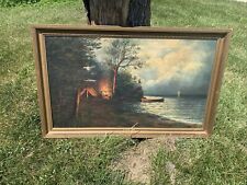 painting framed native large for sale  Wayne