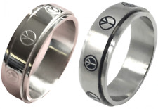 Edelstahl ring friedenszeichen gebraucht kaufen  Berlin