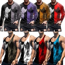 Camisetas masculinas musculares fitness corrida caminhada treino camisetas da moda comprar usado  Enviando para Brazil