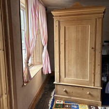 Vintage pine wardrobe for sale  NEWARK