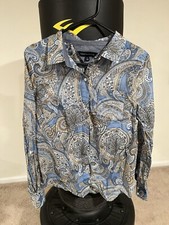 Blusa feminina Tommy Hilfigger paisley com botões tamanho M comprar usado  Enviando para Brazil