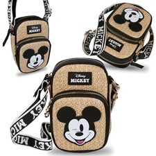 Myszka Mickey Disney Słomkowa, pleciona mini torebka/saszetka na pasku 18x7x12 na sprzedaż  PL