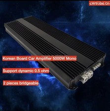 Placa coreana 0,5 Ohm 5000W carro SPL subwoofer amplificador RMS 3000W 1 Ohm forte baixo comprar usado  Enviando para Brazil