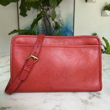 Bolsa de ombro COACH Vintage NYC Swagger 9820 couro vermelho latão EUA 80 anos comprar usado Bolsa de ombro COACH Vintage NYC Swagger 9820 couro vermelho latão EUA 80 anos comprar usado  Enviando para Brazil