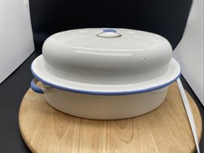 Vintage lidded enamel for sale  BALA