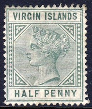 ILHAS VIRGENS QV 1883 meio centavo verde maçante Wmk Crown CA Perf. 14 SG 27 ESTADO PERFEITO comprar usado  Enviando para Brazil