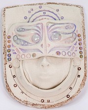 Abstract face stoneware for sale  North Liberty