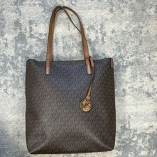 Bolsa tote Michael Kors Hayley grande com estampa de assinatura logotipo MK marrom comprar usado  Enviando para Brazil
