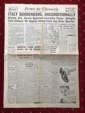 Itlay surrenders newspaper usato  Spedire a Italy