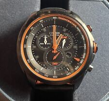 RELÓGIO SOLAR CITIZEN ECO-DRIVE WEEKENDER CRONÓGRAFO PRETO/LARANJA NA CAIXA ORIGINAL comprar usado  Enviando para Brazil