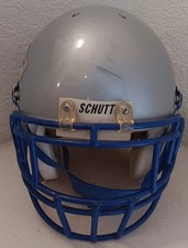 Capacete de futebol Scutt tamanho L Continental Nocsae padrão prata e máscara azul comprar usado Capacete de futebol Scutt tamanho L Continental Nocsae padrão prata e máscara azul comprar usado  Enviando para Brazil