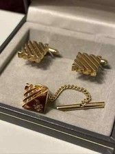 *Nuevo* Juego de gemelos y alfileres de corbata Christian Dior color dorado se puede vender aparte segunda mano  Embacar hacia Mexico