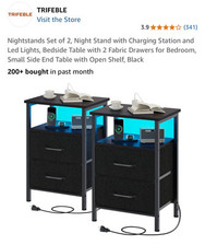 Trifeble nightstands set for sale  Sauk Rapids