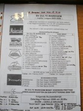 2005 teamsheet waregem for sale  BIRMINGHAM