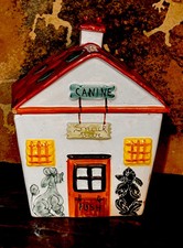 Usado, Frasco para petiscos de cachorro, cerâmica italiano feito à mão lanchonete canina vintage MCM cerâmica F/S comprar usado  Enviando para Brazil