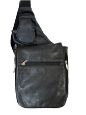 Expandable black leather for sale  LETCHWORTH GARDEN CITY