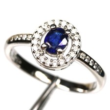 Usado, Prata 925 4 x 5 mm. Anel de joias de safira azul e zircônia cúbica tamanho 6 comprar usado Usado, Prata 925 4 x 5 mm. Anel de joias de safira azul e zircônia cúbica tamanho 6 comprar usado  Enviando para Brazil