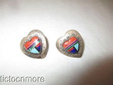 BRINCOS DE CORAÇÃO VINTAGE ESTERLINA DO SUDOESTE ZUNI MOSAICO PEDRA INCRUSTADA ESTERLINA comprar usado BRINCOS DE CORAÇÃO VINTAGE ESTERLINA DO SUDOESTE ZUNI MOSAICO PEDRA INCRUSTADA ESTERLINA comprar usado  Enviando para Brazil