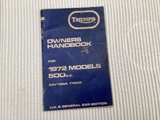 Triumph owners manual for sale  PRESTON