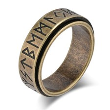 Anel nórdico viking masculino aço inoxidável anel de ansiedade banda de TDAH inquietação presente comprar usado  Enviando para Brazil