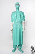 Usado, Conjunto de cosplay 100% látex borracha azul claro capuz luvas meia longa uniforme enfermeira comprar usado  Enviando para Brazil