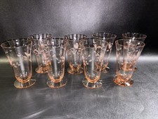 Vintage pink etched for sale  Grosse Pointe