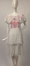 VESTIDO DE MUSSELINA TRANSPARENTE BORDADO COLORIDO HÚNGARO MAIS DOCE DA DÉCADA DE 1920 COM BABADOS comprar usado  Enviando para Brazil