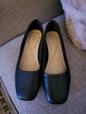 Black leather clarks for sale  CLACTON-ON-SEA