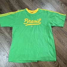 Camisa bordada de algodão verde e amarelo Trilha Mix Brasil vintage tamanho XL comprar usado  Enviando para Brazil