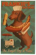 Frankie's Hot Dogs no Havaí, Dachshund & Carrinho De Cachorro Quente -- Cartão Postal Animal Moderna comprar usado  Enviando para Brazil