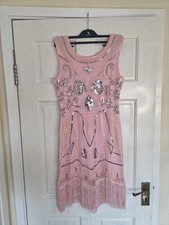 Pink sequin fringe for sale  SOUTH SHIELDS