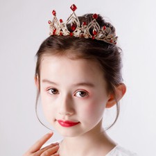 Usado, Mini tiara princesa coroa casamento baile infantil flor vermelha menina   comprar usado  Enviando para Brazil
