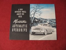 brochure 1953 plymouth for sale  Warrensburg