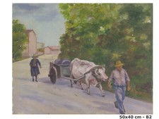 Quadro olio scena usato  Torino