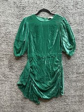 Vestido manga folhada RHODE Pia tamanho 4 em verde comprar usado  Enviando para Brazil